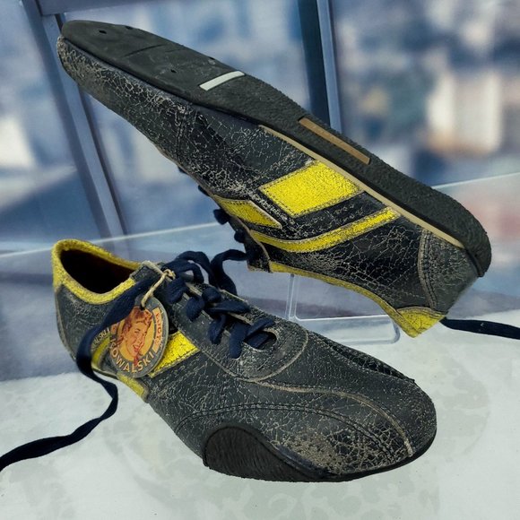 Kowalski Shoes Retro Bowling Fashion Sneakers Distressed Leather US 12 EURO 45